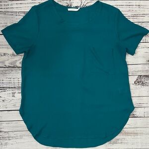 Lush Teal Short Sleeve Top Sz. M